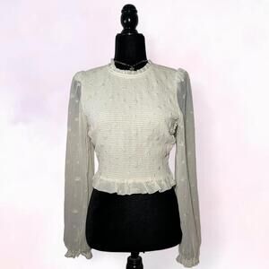 Aritzia Wilfred Cream White Blouse Minimalist Capsule